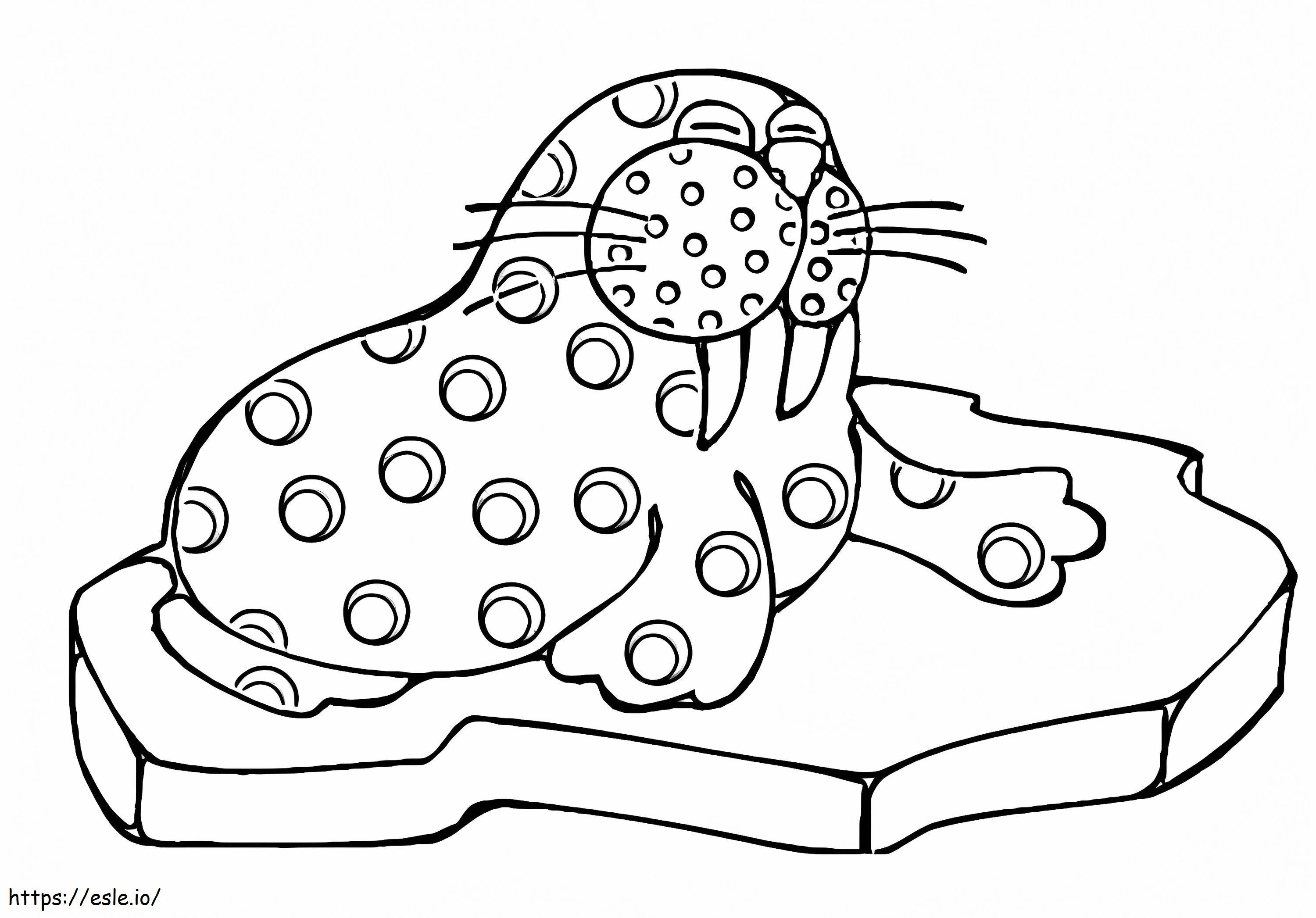 Blue Walrus coloring page