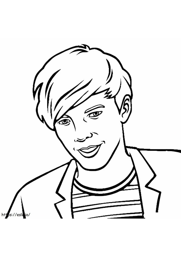 Louis Tomlinson One Direction coloring page
