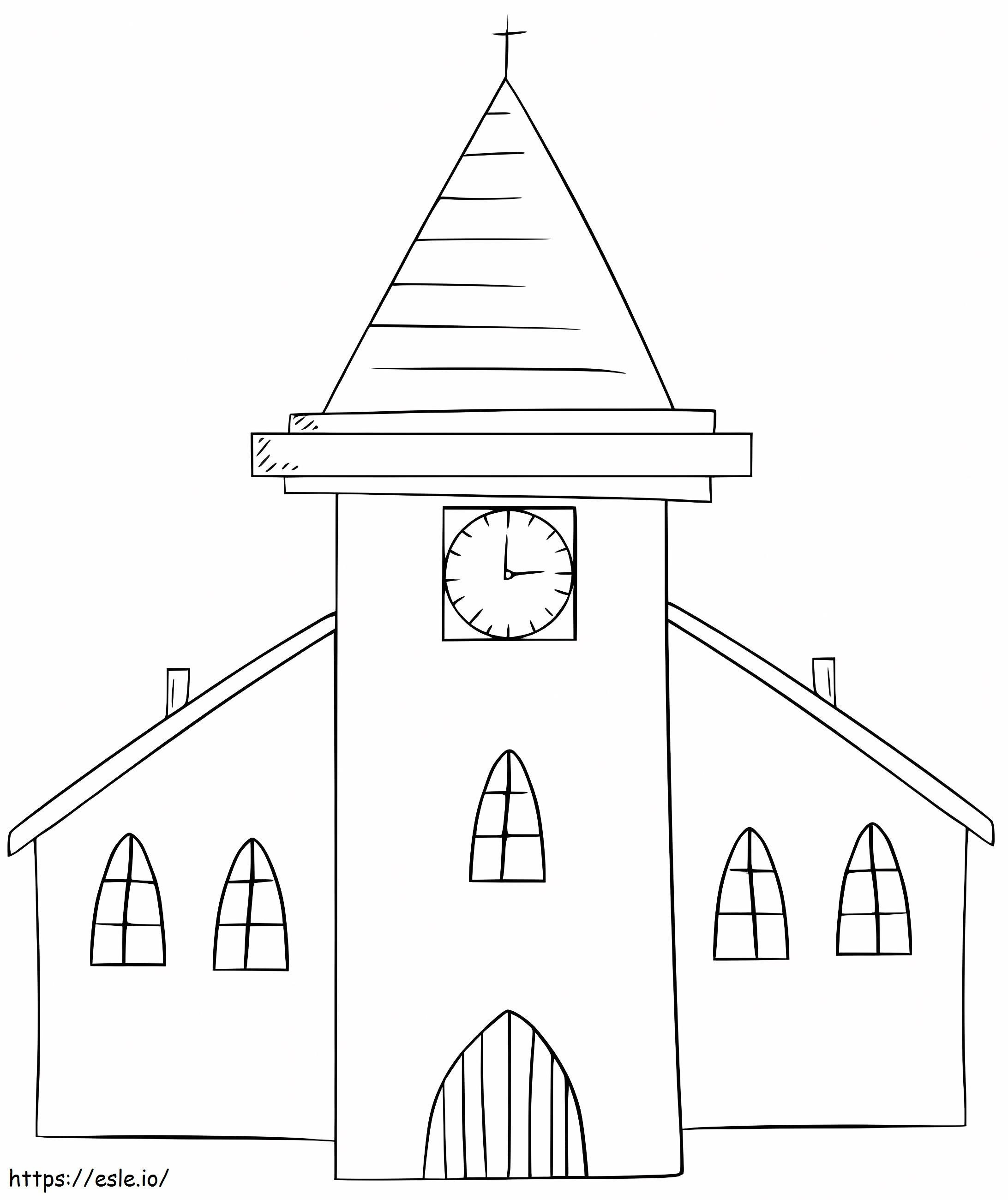 doce igreja para colorir