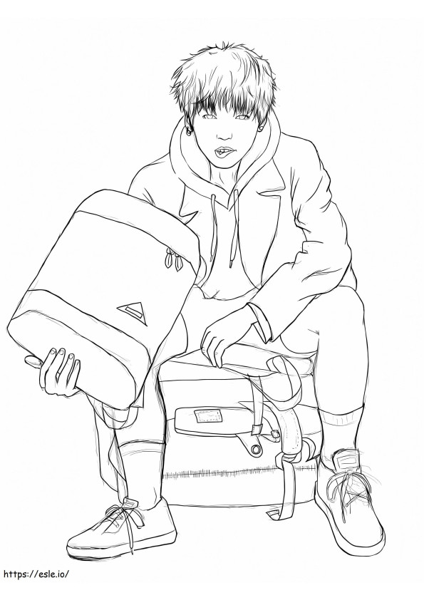 Bts Sitting coloring page