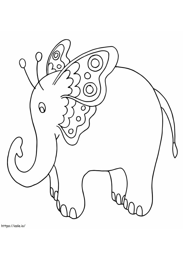 Elephant Alebrijes coloring page