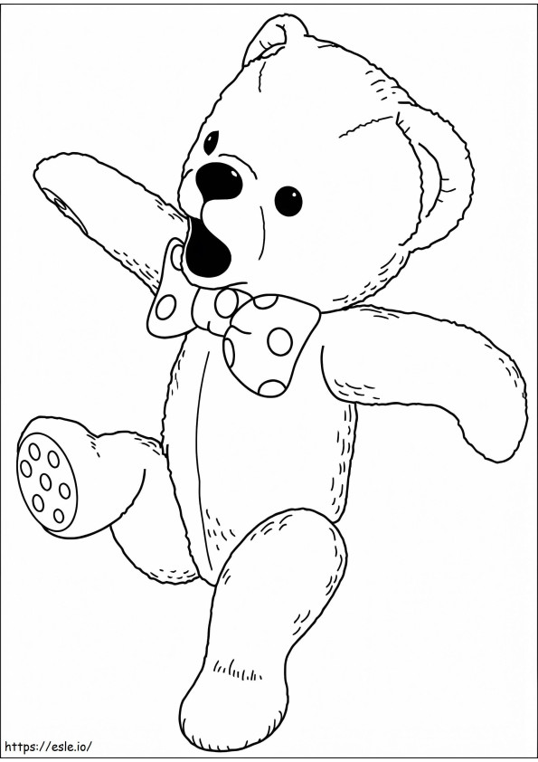 Coloriage Chute d'ours en peluche à imprimer dessin