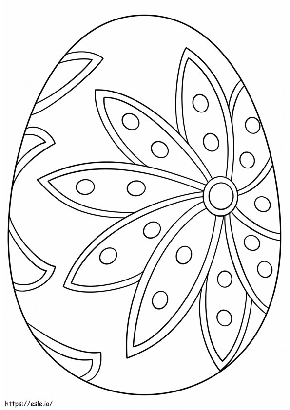 Lindo Ovo de Páscoa 1 para colorir