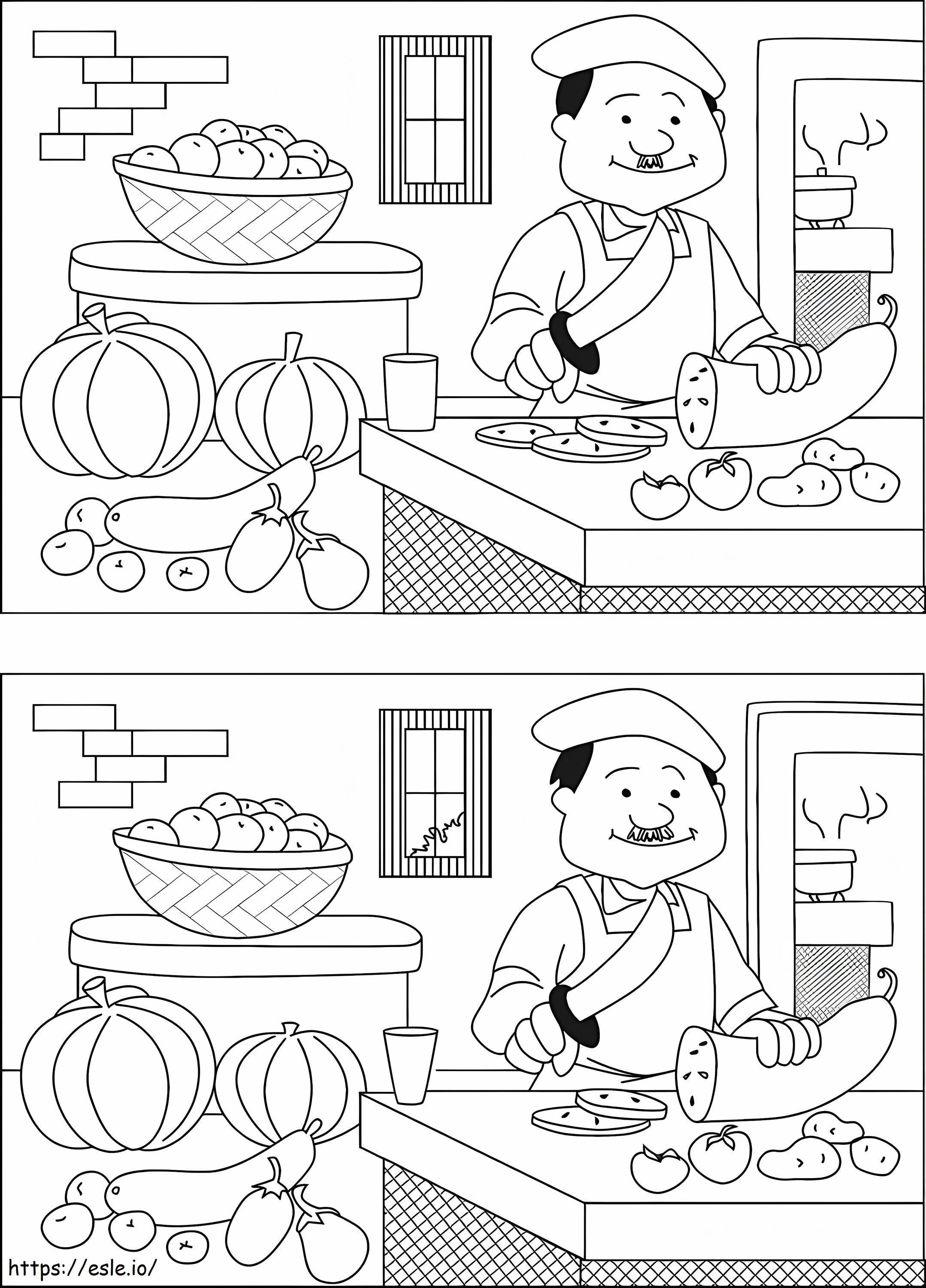 Printable Find The Difference coloring page