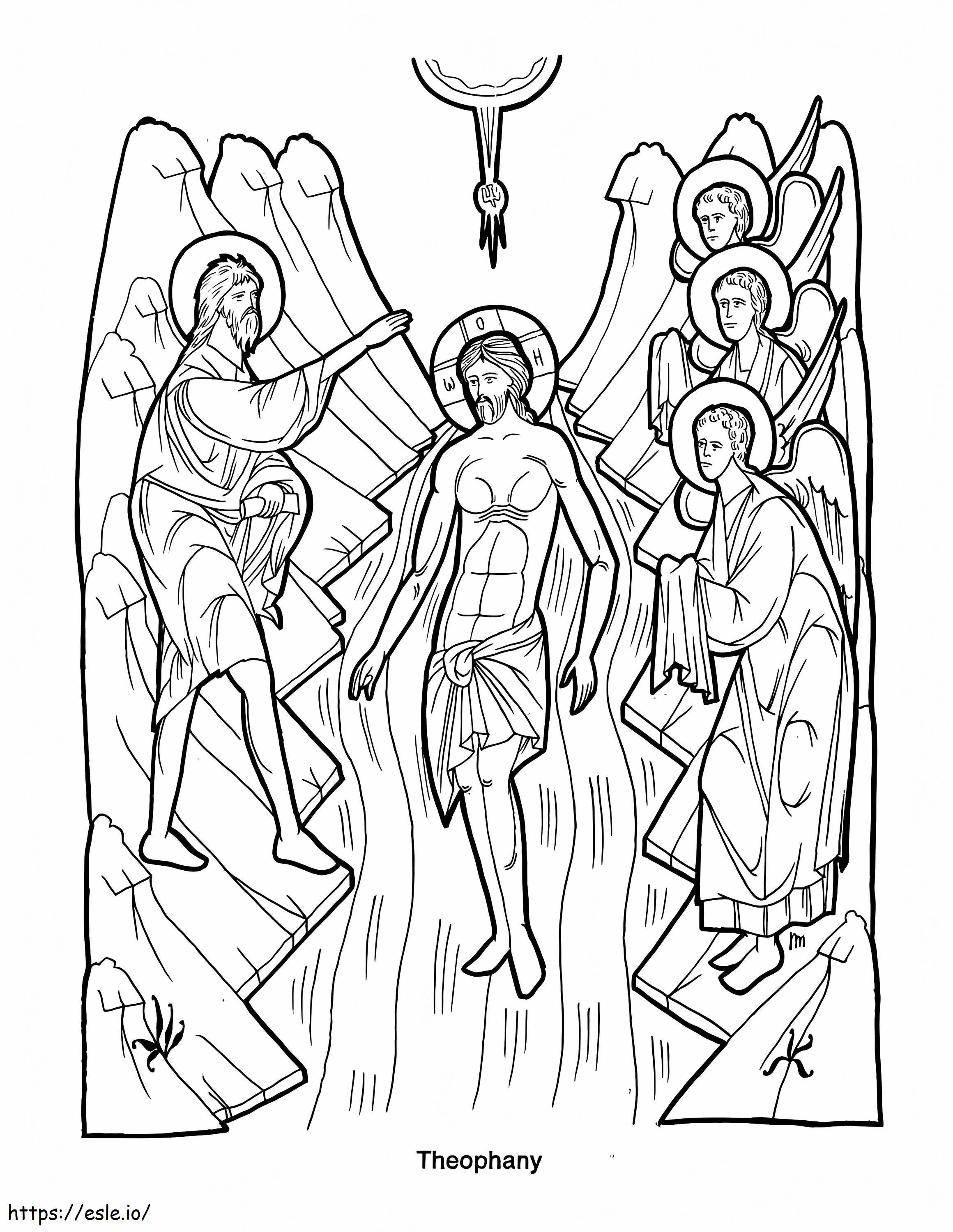 Coloriage Noël orthodoxe 4 à imprimer dessin