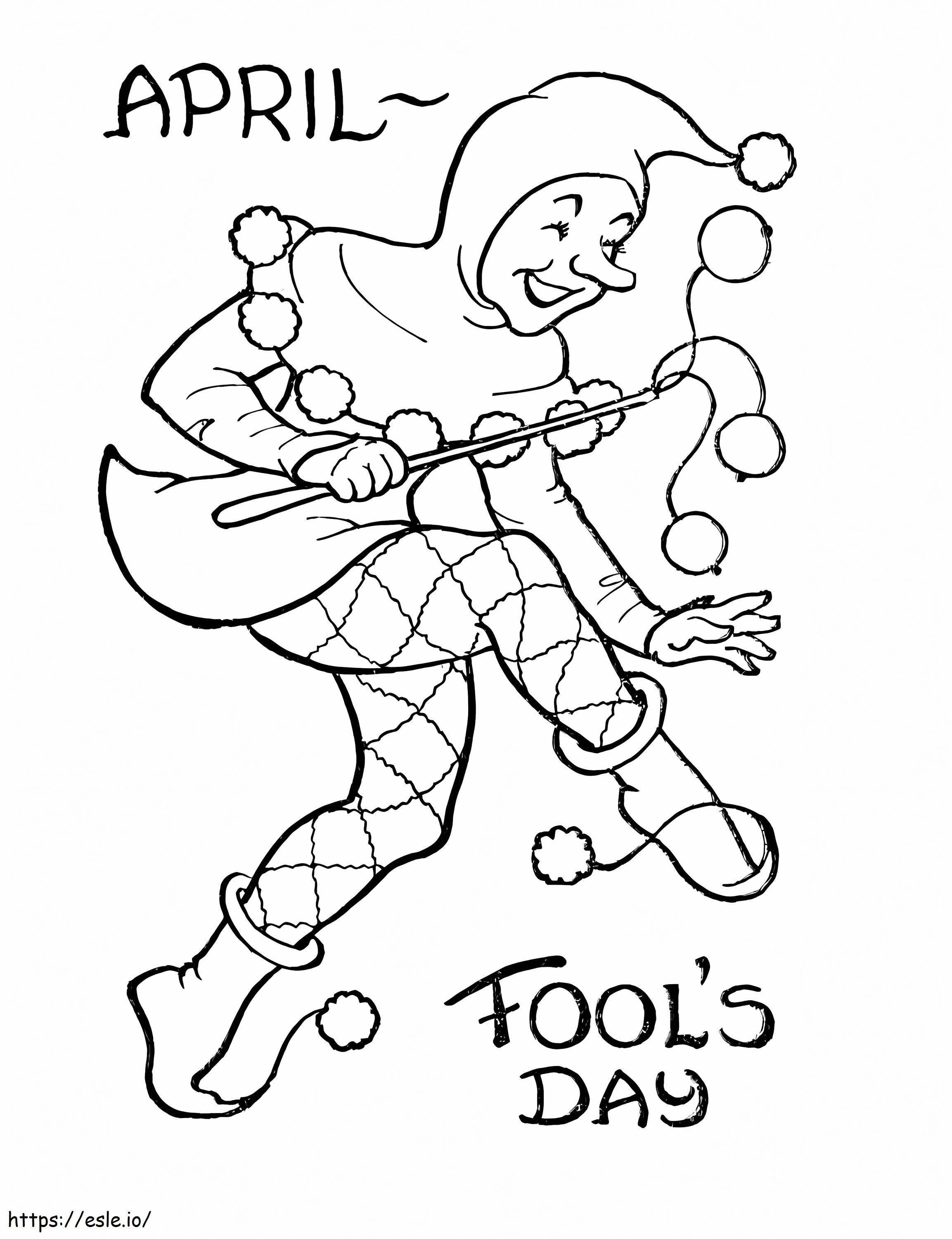 Happy April Fools Day coloring page