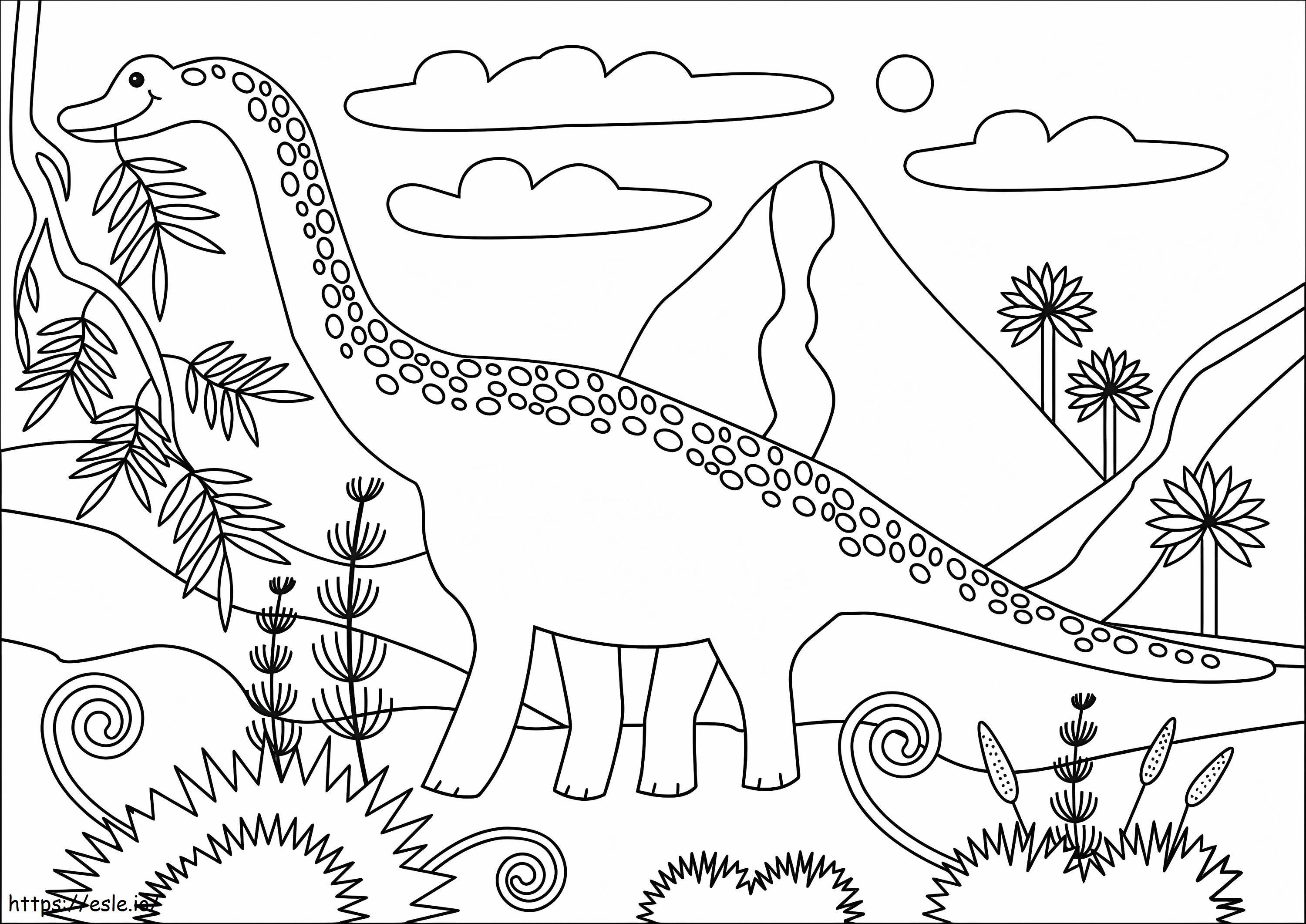 Coloriage Brachiosaure libre à imprimer dessin