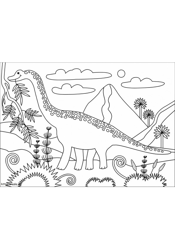 Free Brachiosaurus coloring page