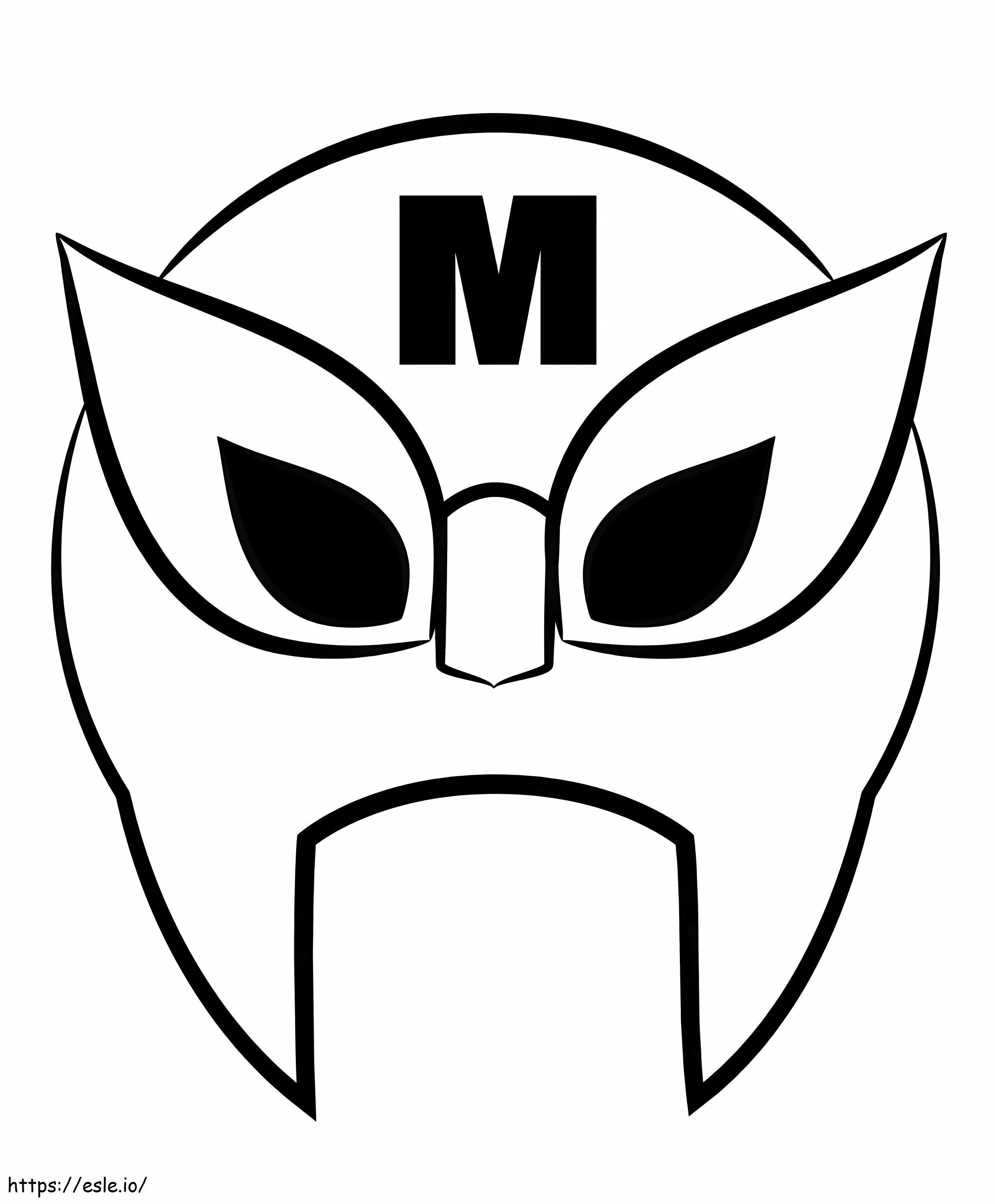 Wrestling Mask coloring page