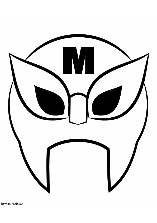 Wrestling Mask coloring page