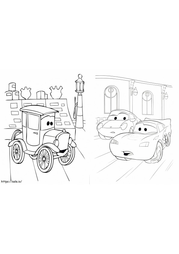 Autók karakterek kifestő