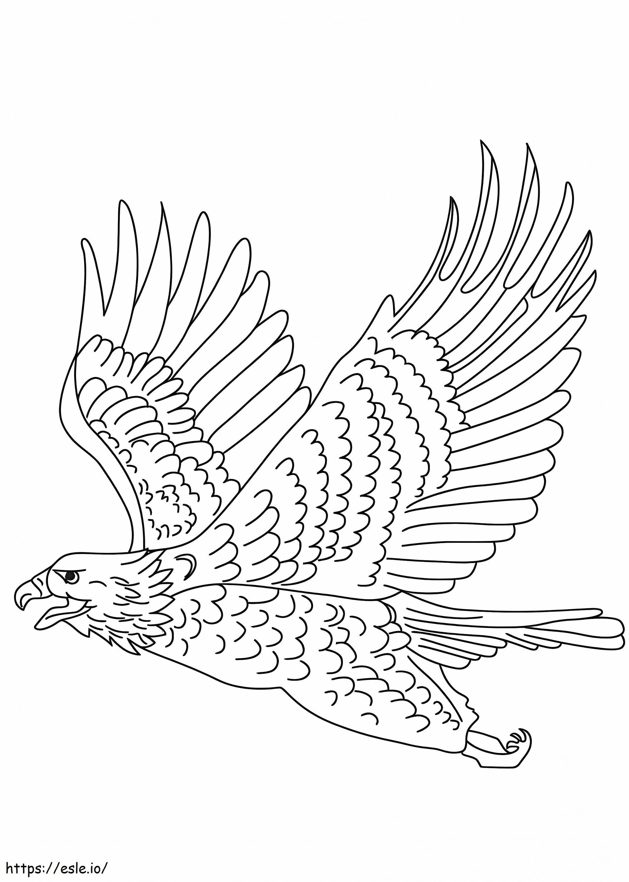 Beautiful Eagle Flying coloring page