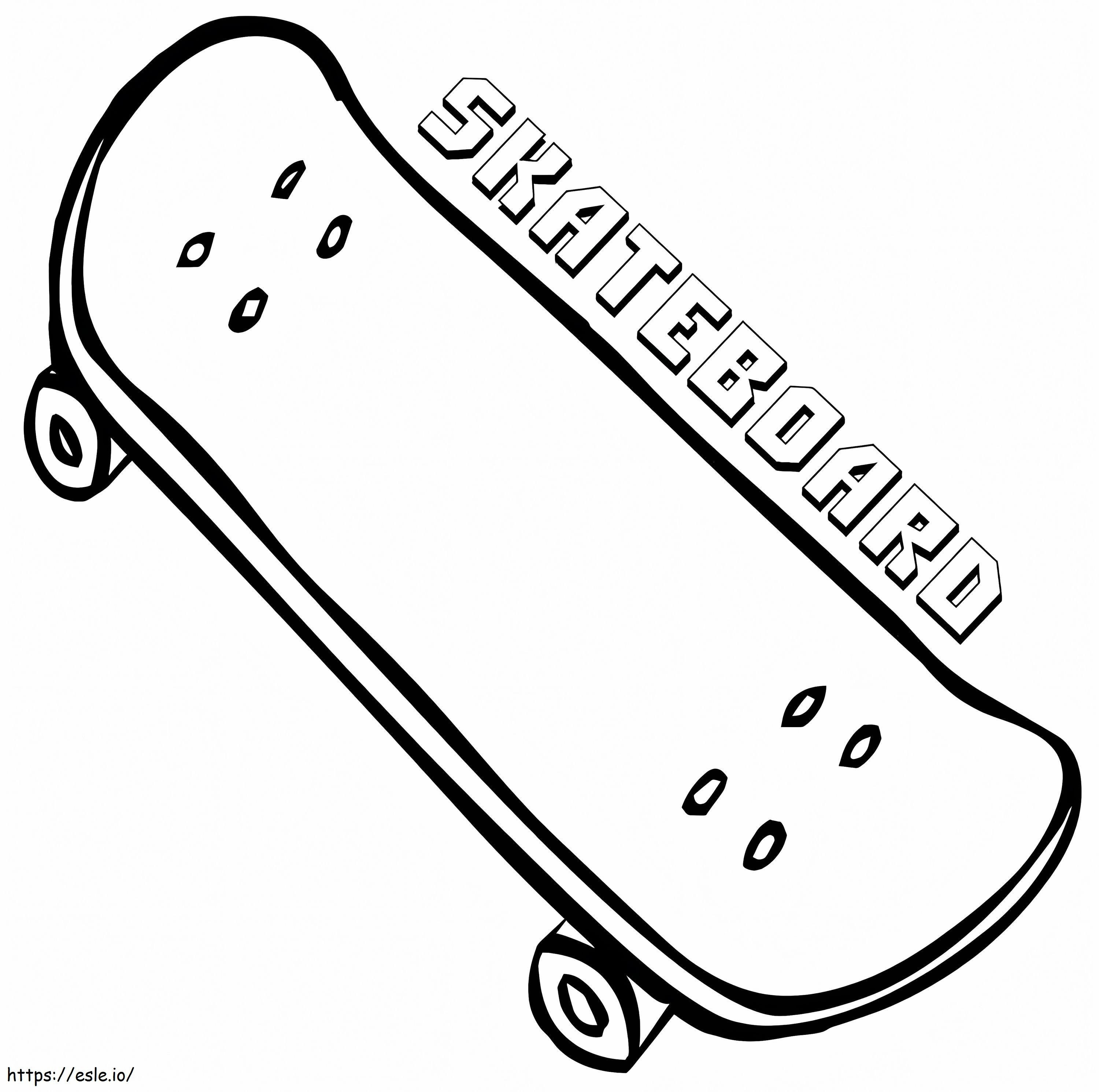 Skateboard normale da colorare