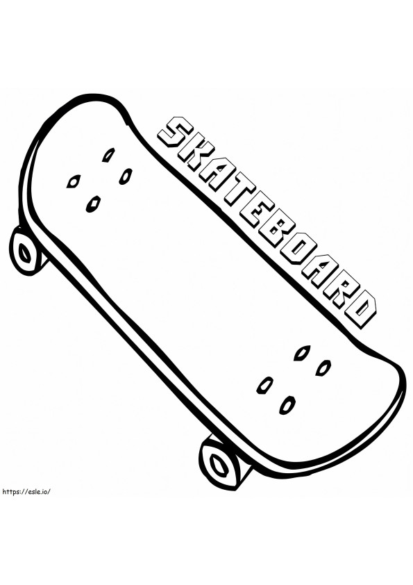 Normaal Skateboard kleurplaat