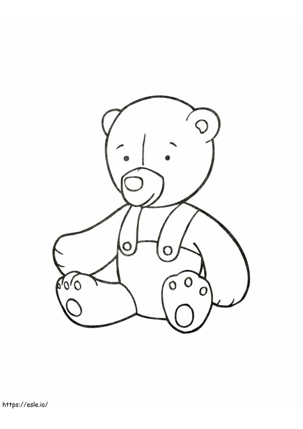 赤ちゃんクマのおもちゃ ぬりえ - 塗り絵