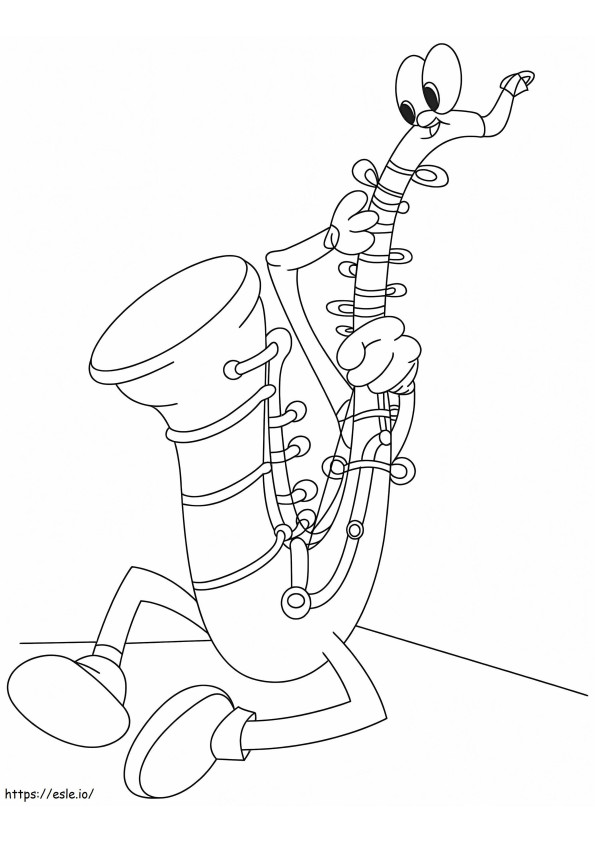 Saxofone de Desenho Animado