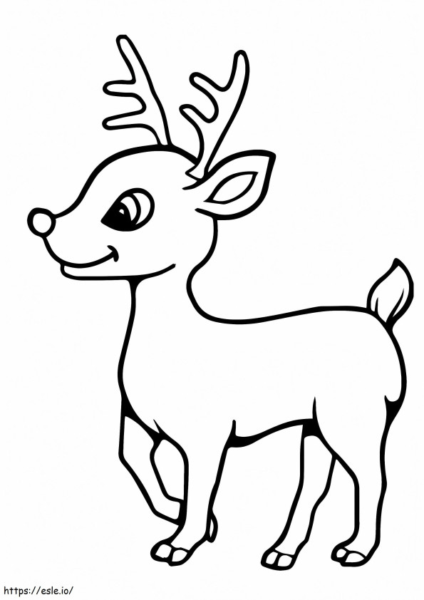 Coloriage  Un bébé renne A4 à imprimer dessin