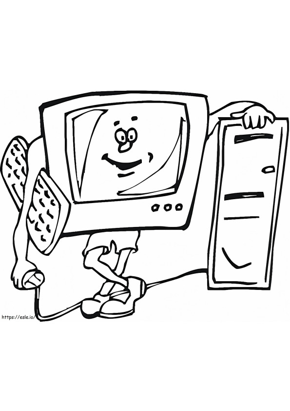 Animated Computer coloring page