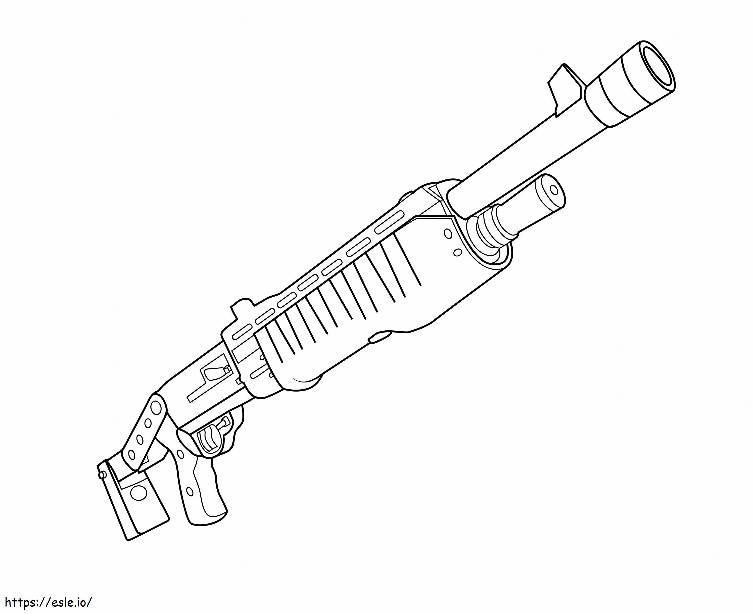 Coloriage Autruche Pistolet Fortnite à imprimer dessin