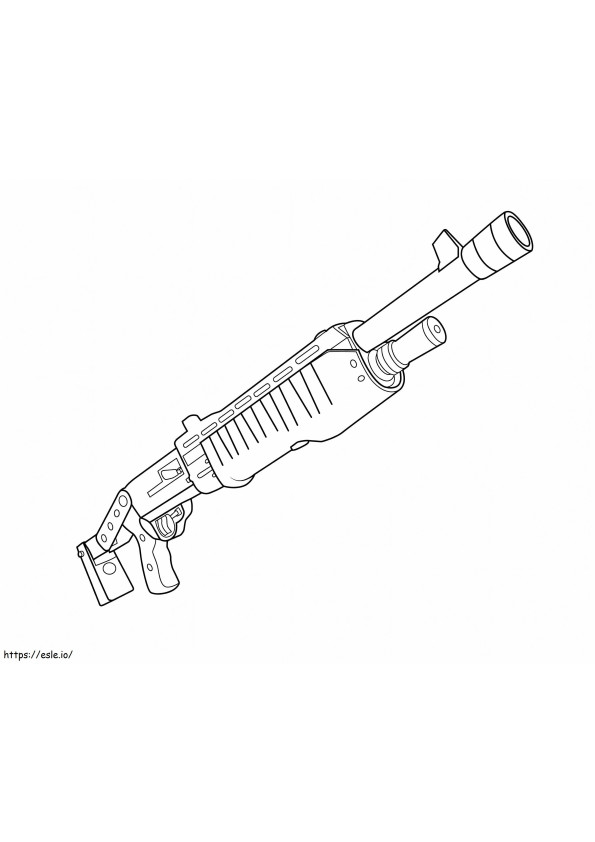 Coloriage Autruche Pistolet Fortnite à imprimer dessin