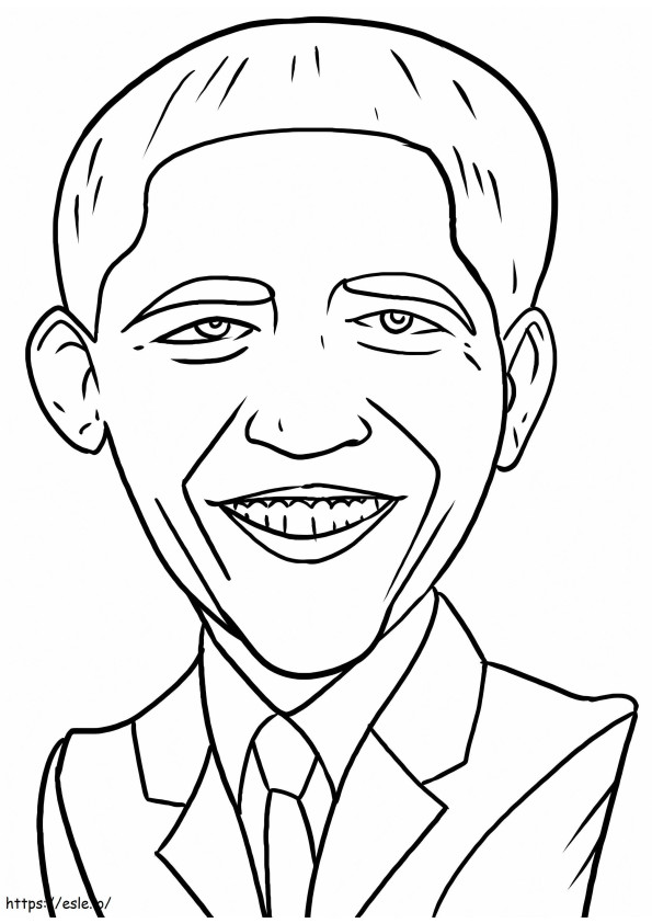 Obama Handsome coloring page
