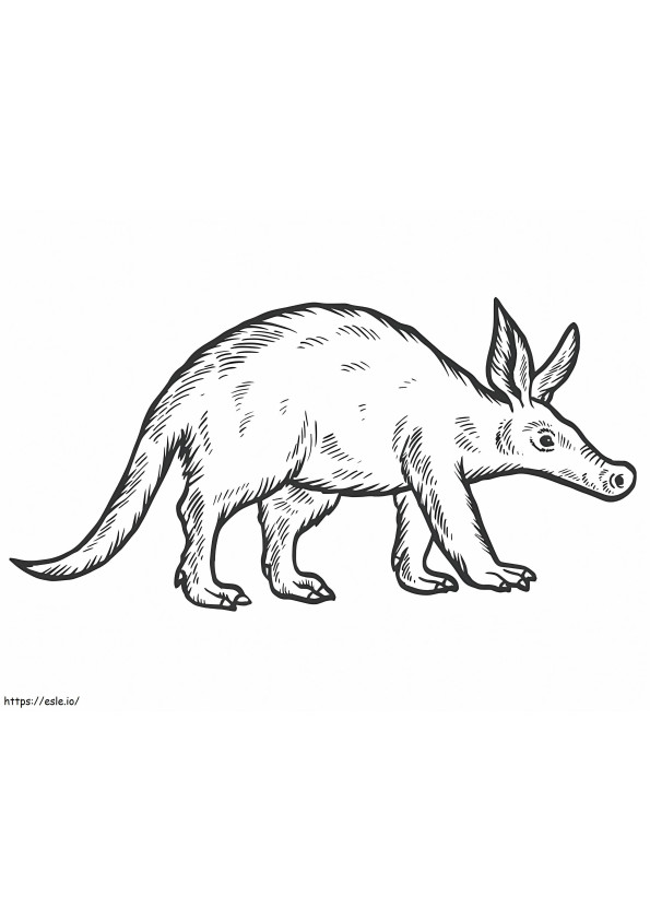 Basic Aardvark coloring page