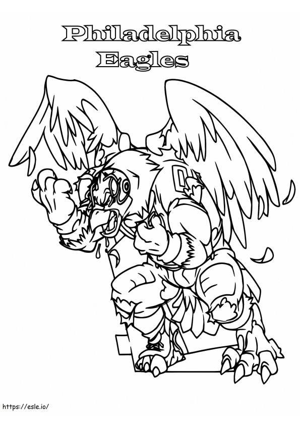 Swoop The Philadelphia Eagles Mascot coloring page