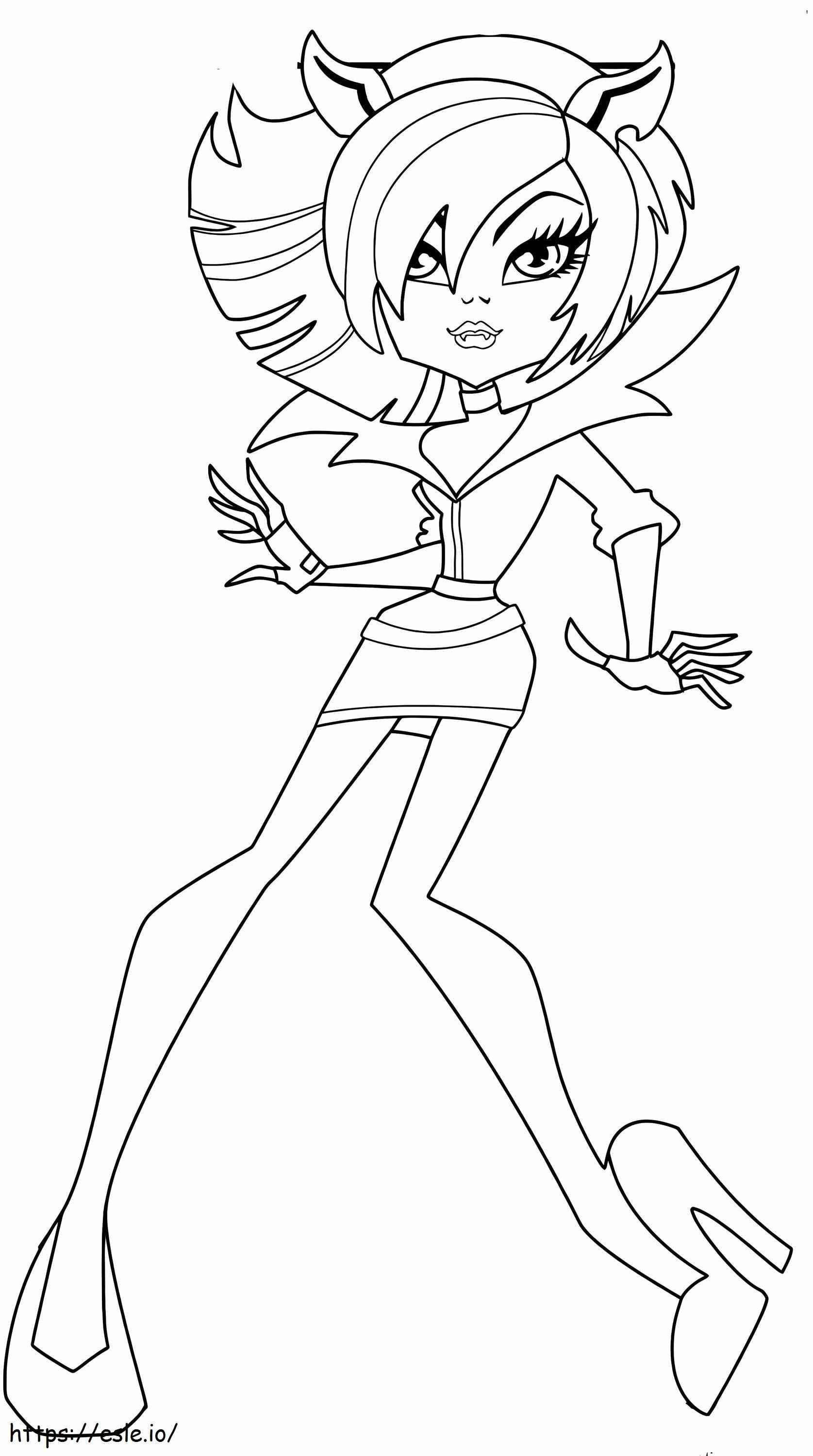Wolf Girl Cartoon coloring pages