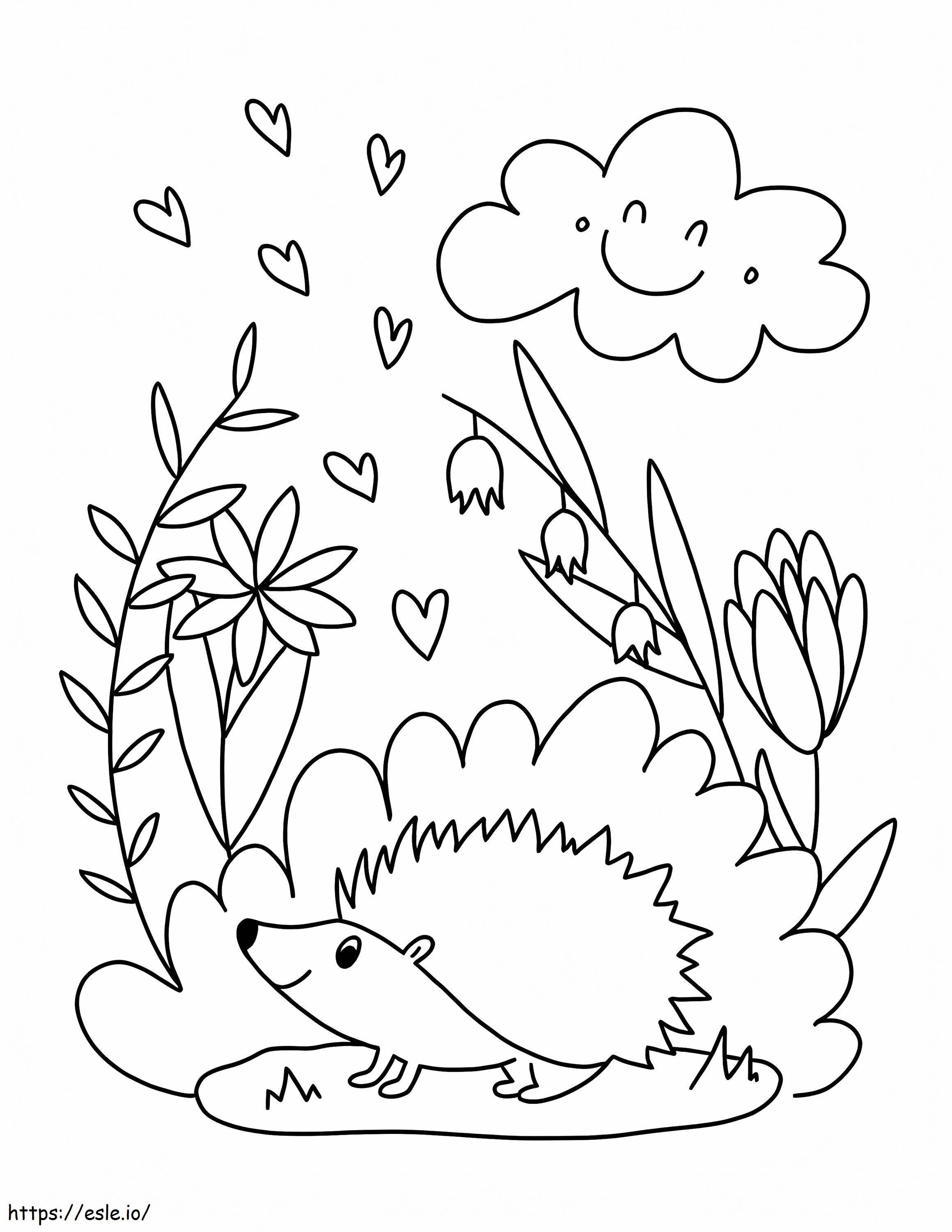 Printable Hedgehog coloring page
