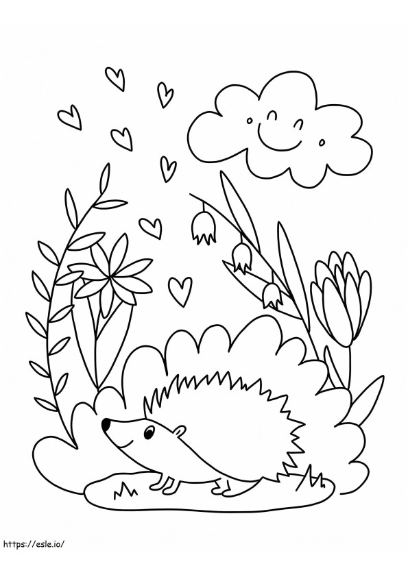 Printable Hedgehog coloring page