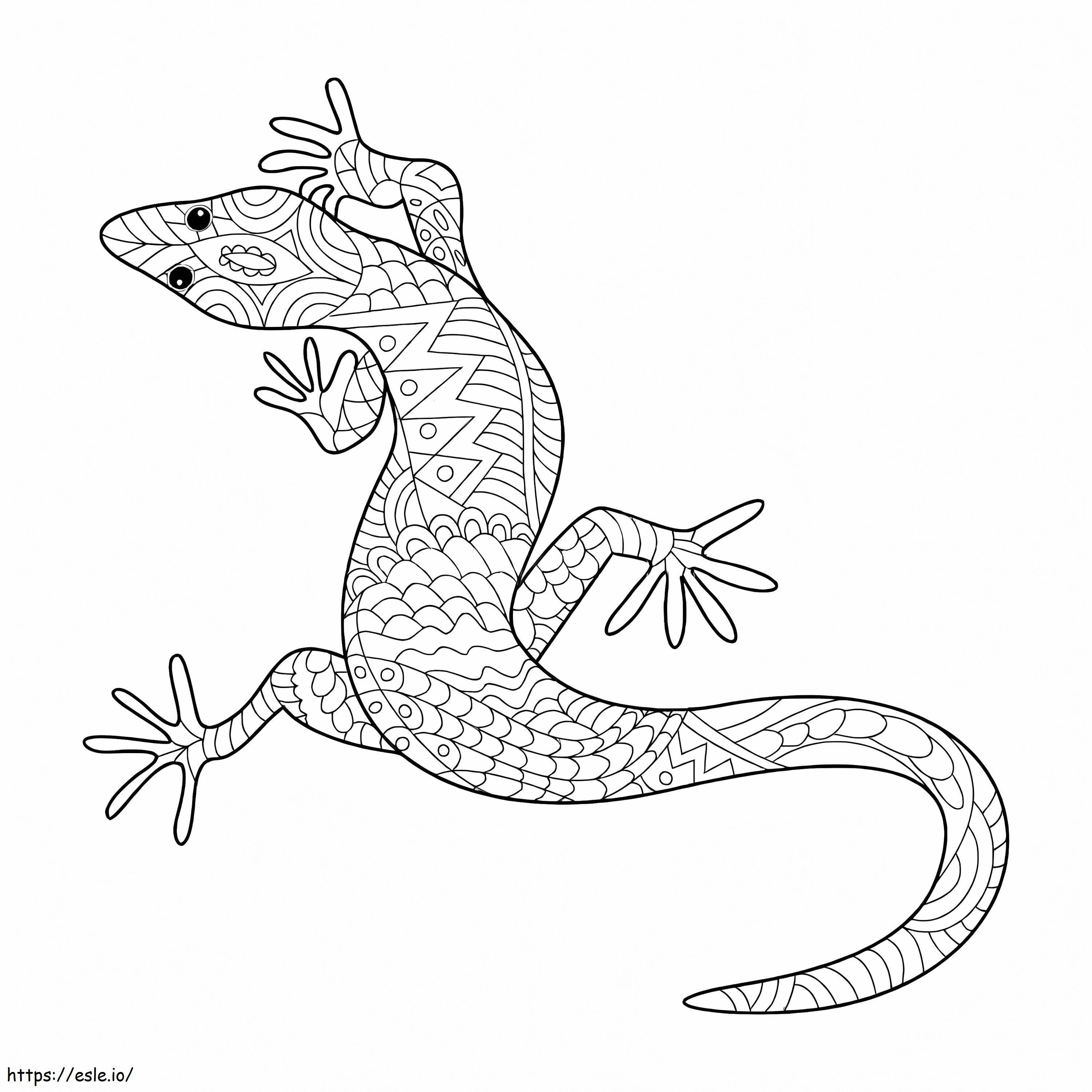 Mandalas Gecko para colorir