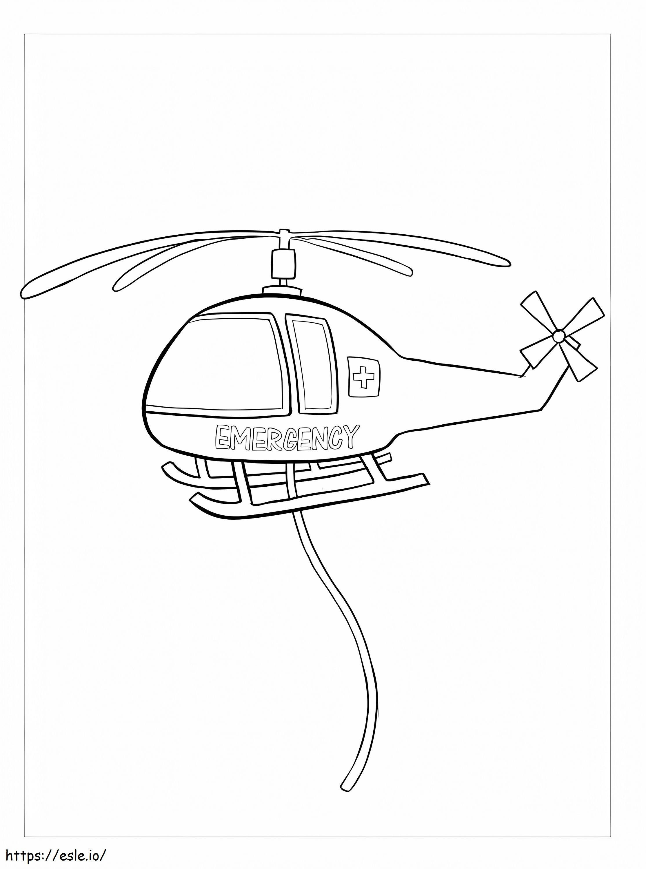 Simple Helicopter coloring page