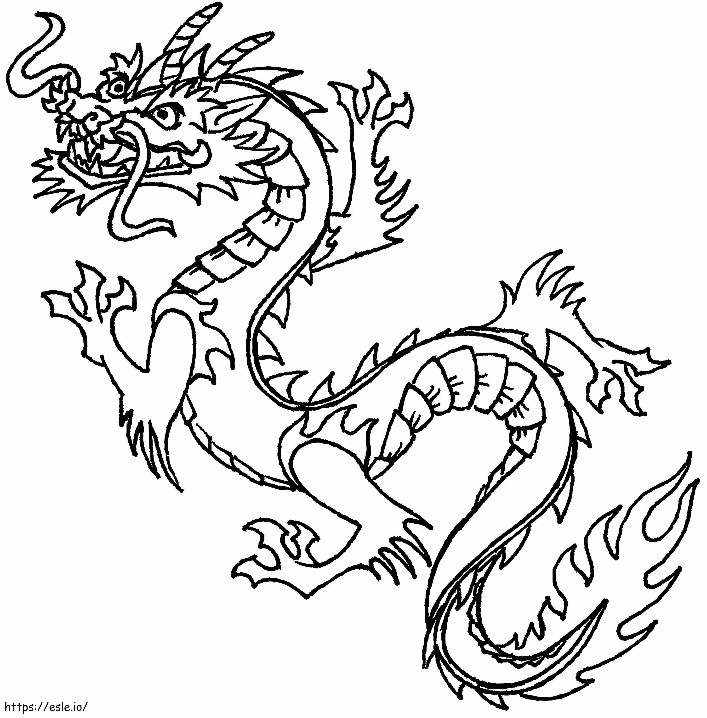 Normál kínai sárkány kifestő