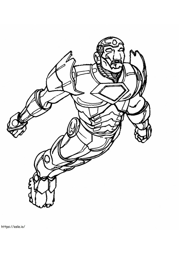 Iron Man On Air coloring page