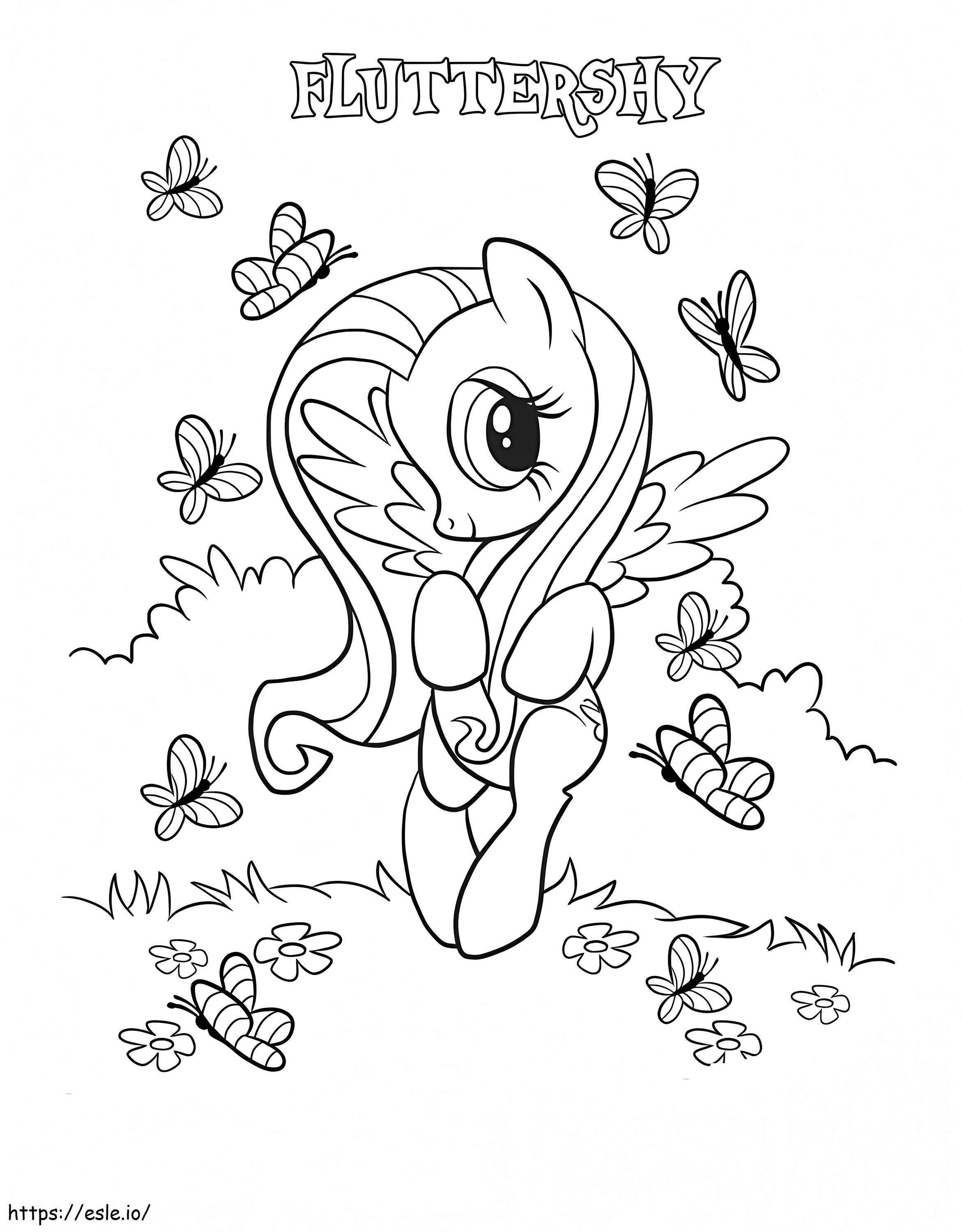 Fluttershy 2 coloring page