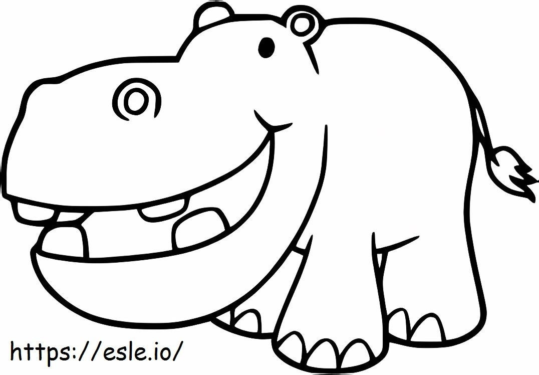 hipopótamo boca grande para colorir