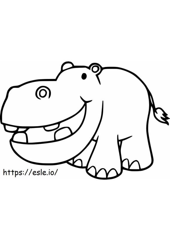 Wielkie usta hipopotama kolorowanka