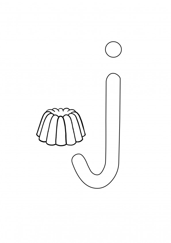 j is for jelly free to color and print