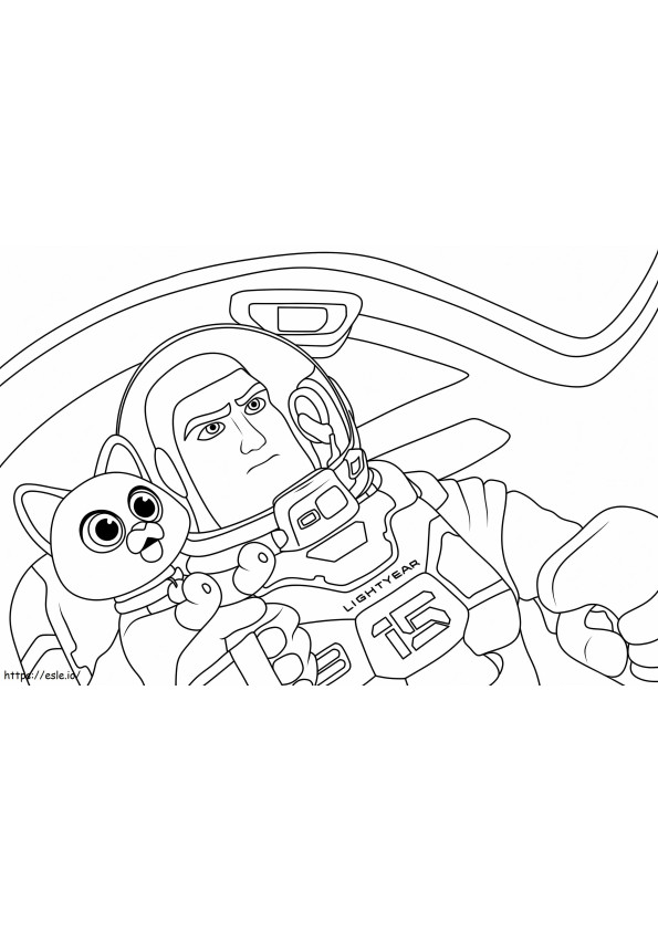 Sox And Buzz Lightyear coloring page
