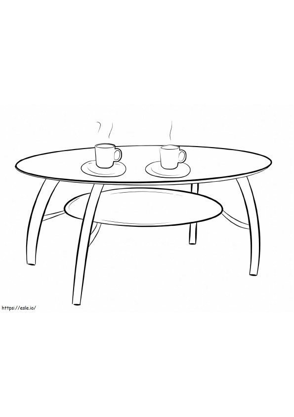 Tea Table coloring page