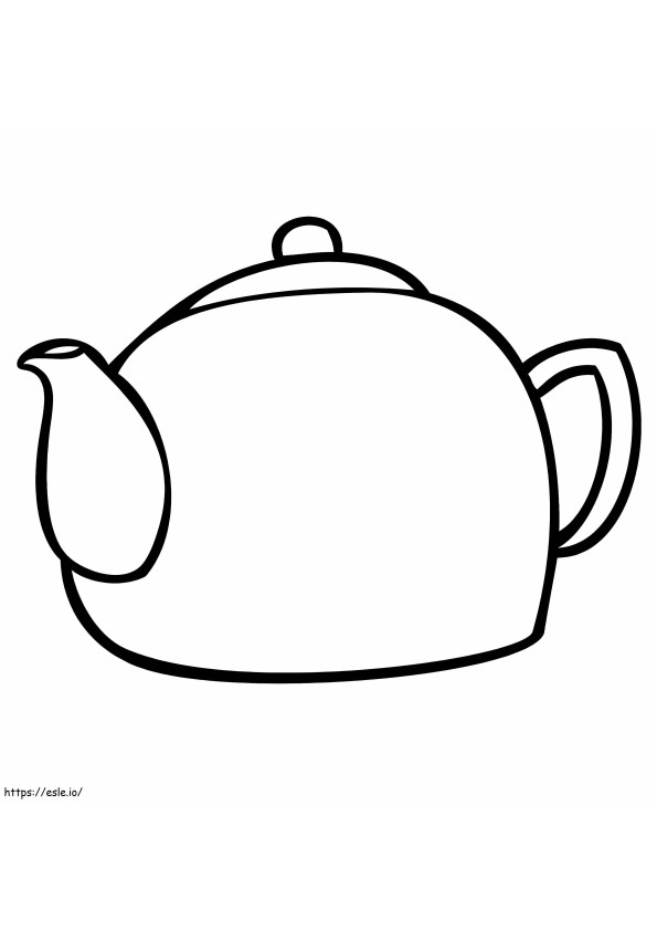 Sehr einfache Teekanne ausmalbilder