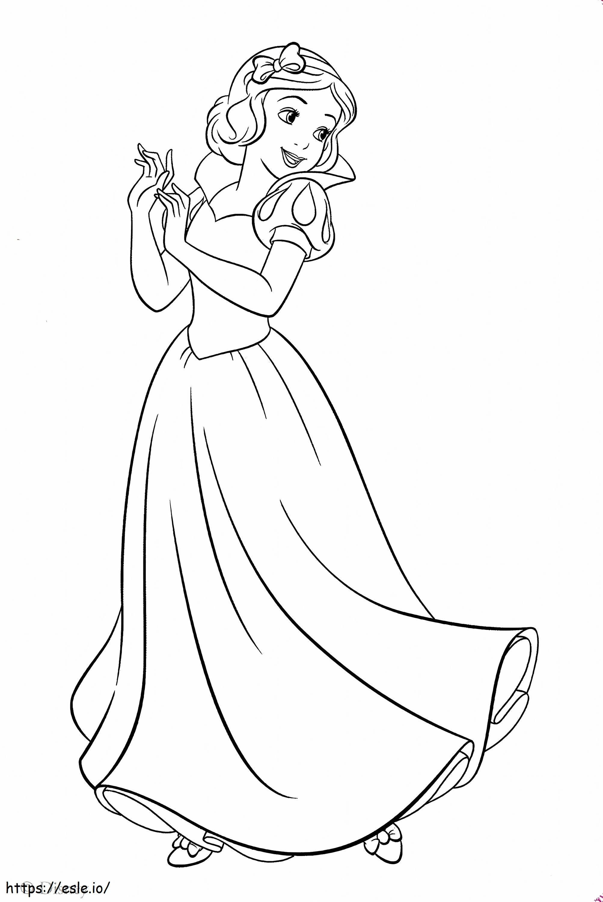 Snow White Smiling coloring page