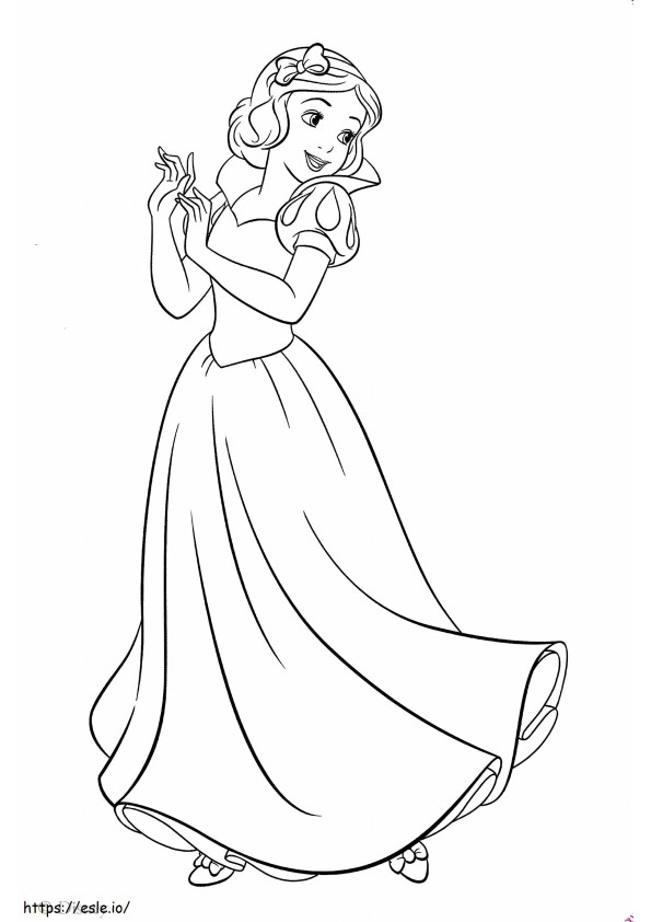 Snow White Smiling coloring page