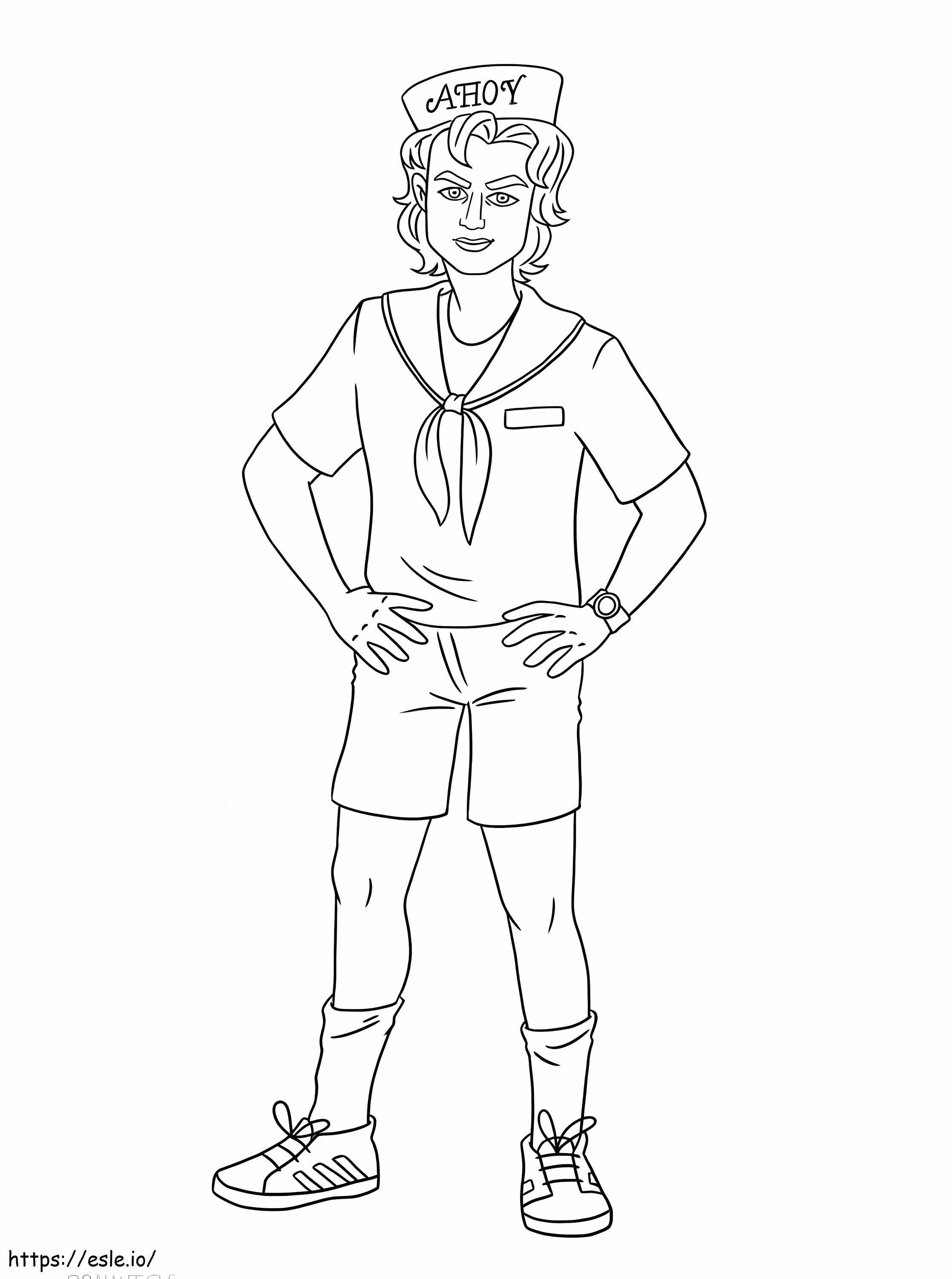 Steve Stranger Things coloring page