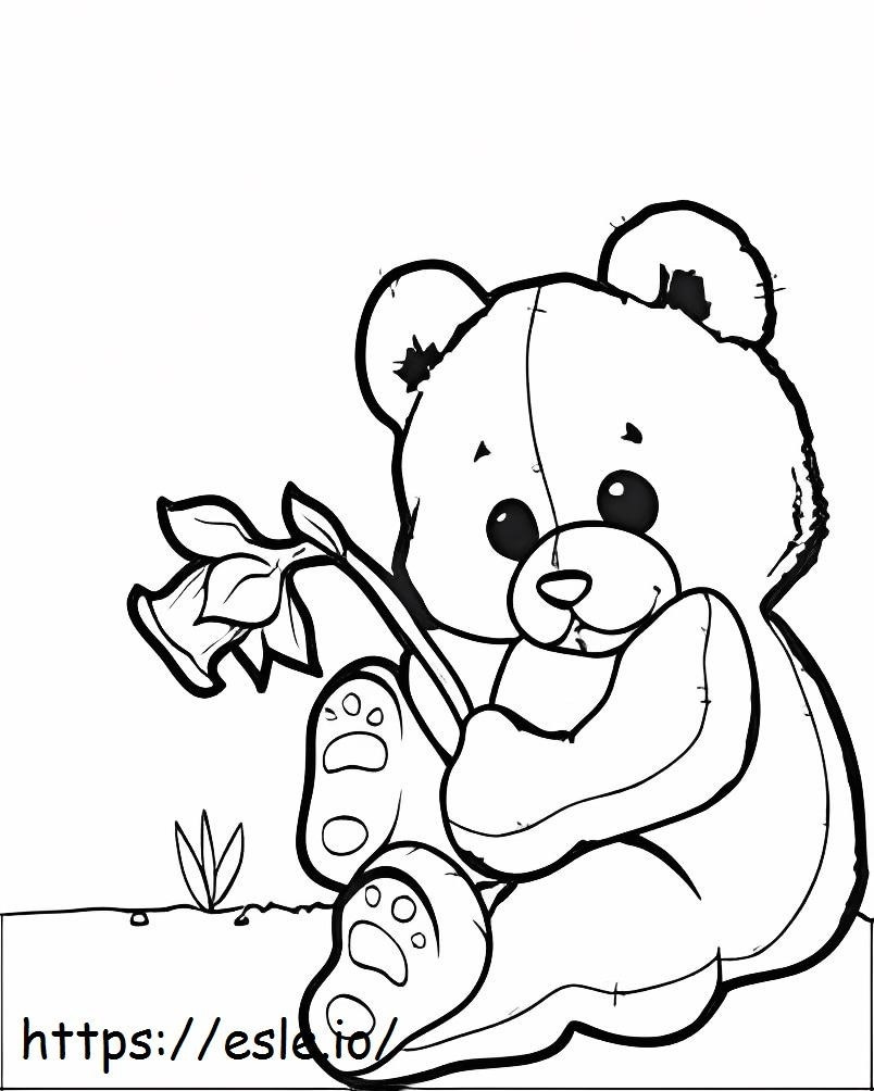 Meu urso Teddy para colorir