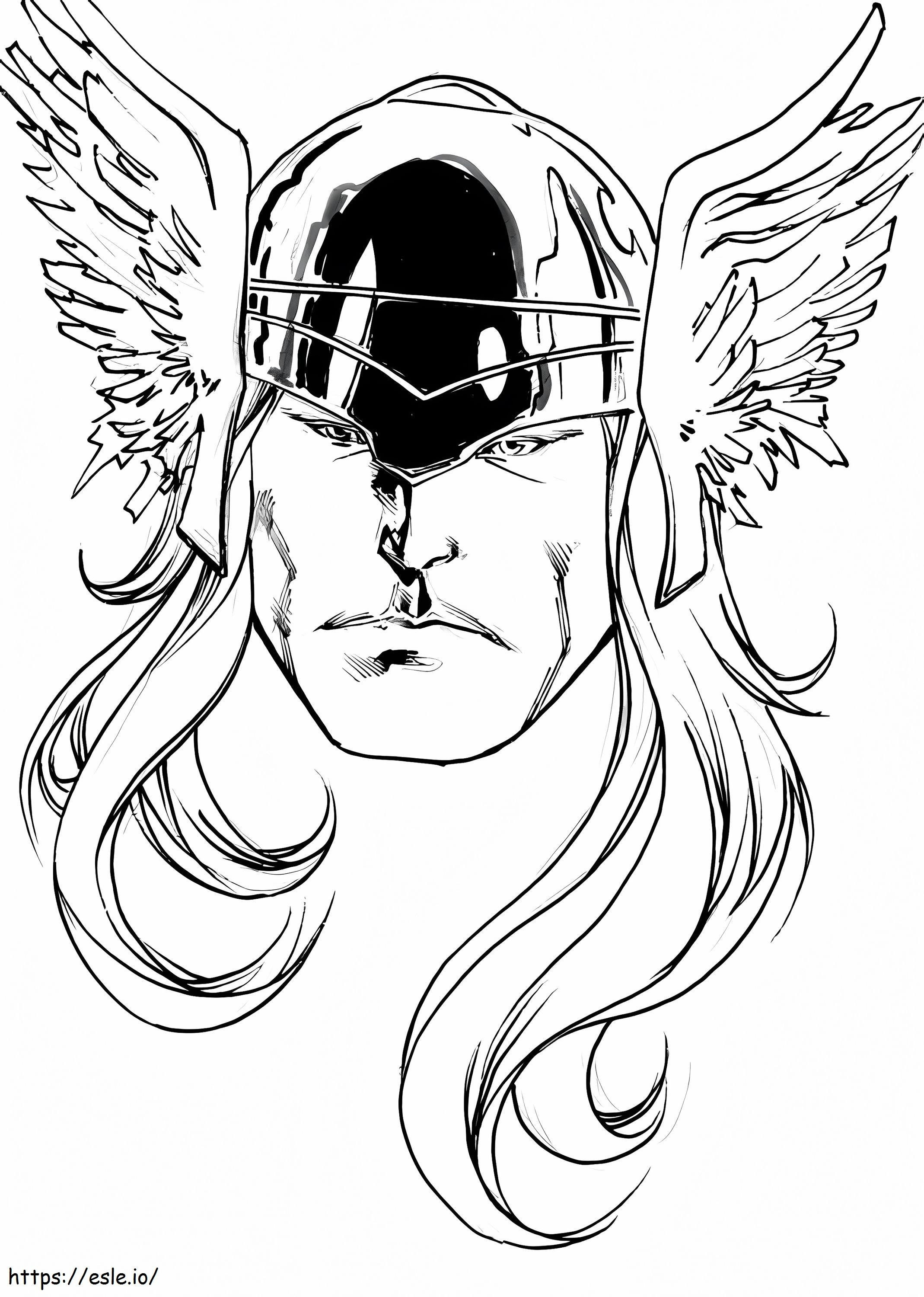 Thors Face coloring page