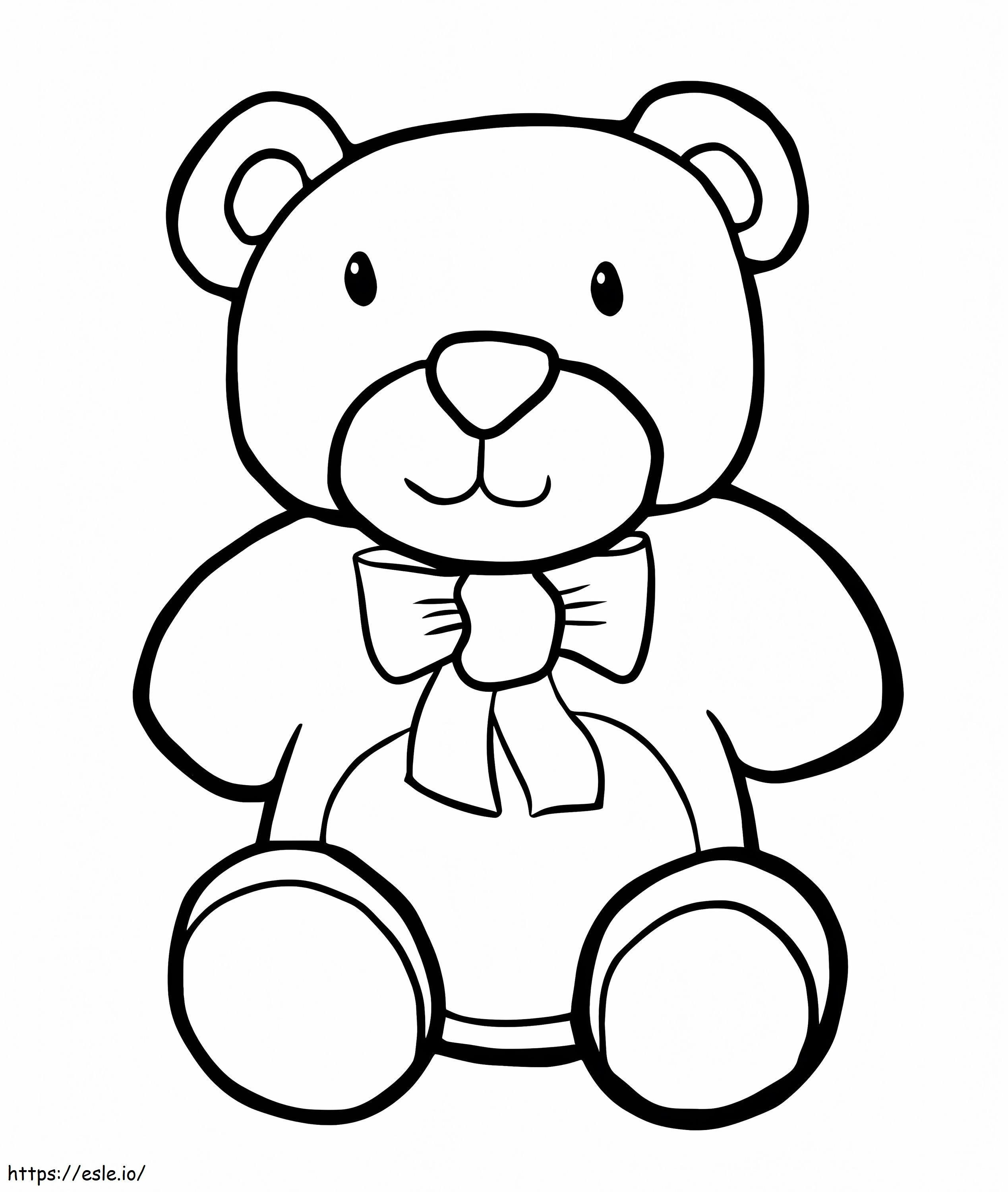 Boneka Beruang Sederhana Gambar Mewarnai