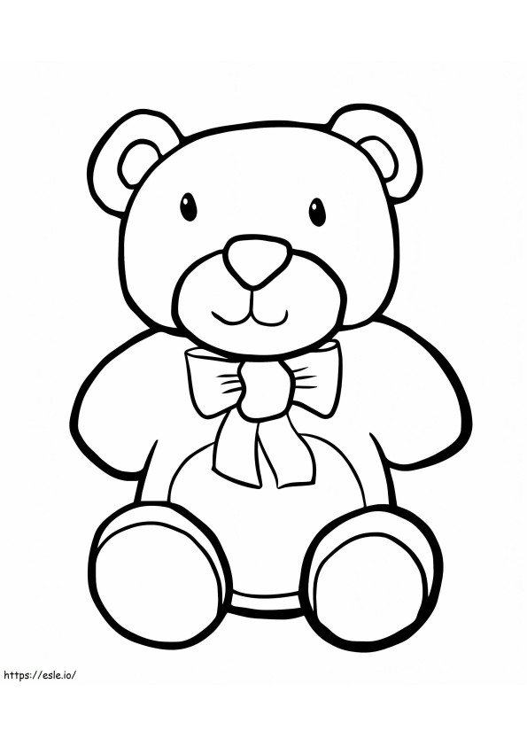 Egyszerű Teddy Bear kifestő
