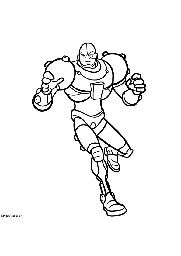 Awesome Cyborg coloring page