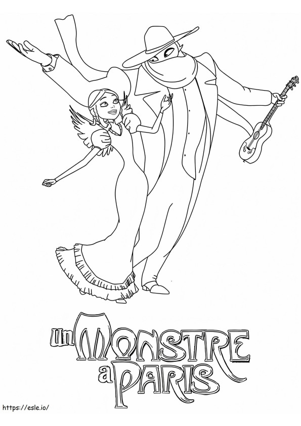 A Monster In Paris 2 coloring page